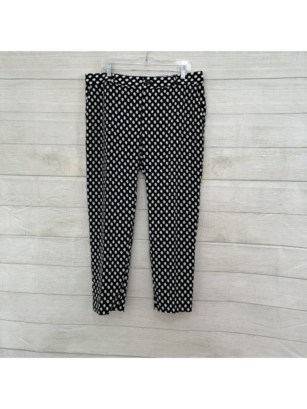 Banana Republic Black White Dot Mid Rise Pants